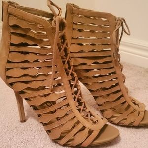 Sam Edelman Taupe Gladiator Pumps - 9